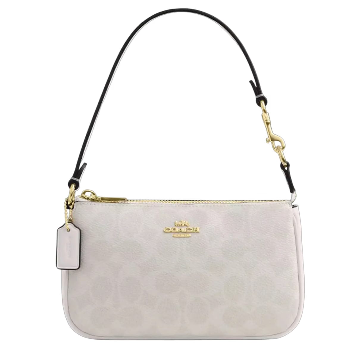 COACH Nolita 19 In Signature Canvas Gold/White/Chalk