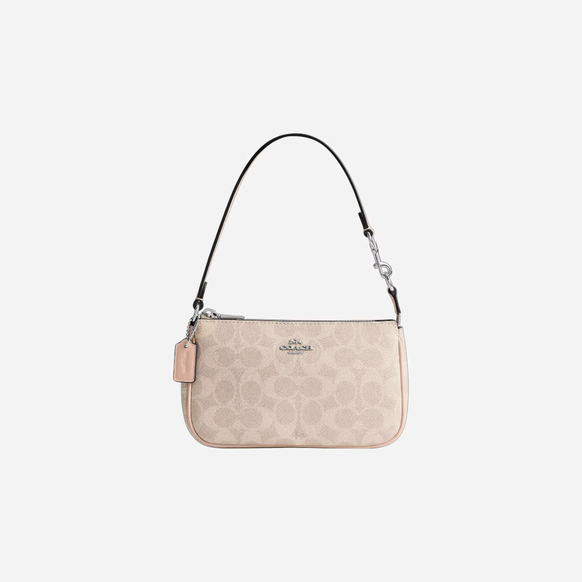 COACH Nolita 19 In Signature Canvas Silver/Sand/Taupe