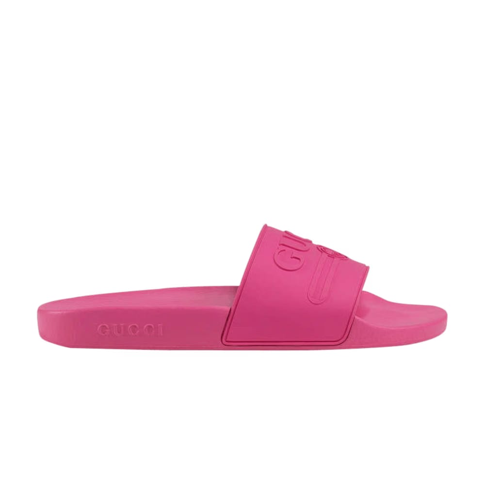 Gucci Logo Rubber Slide Fuchsia