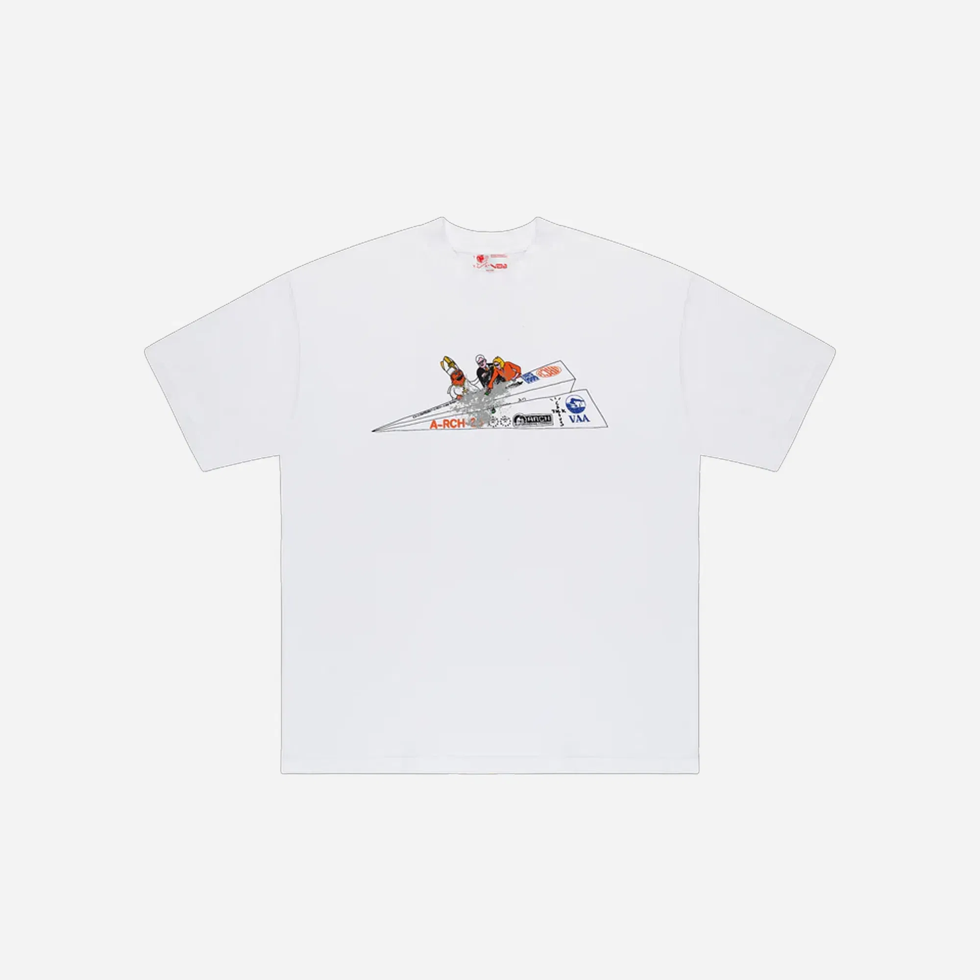CJ x ARCH Paper Plane T-Shirt White