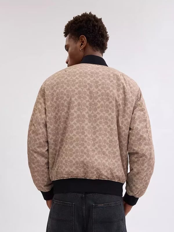 Coach Reversible Bomber Jacket Black/Brown