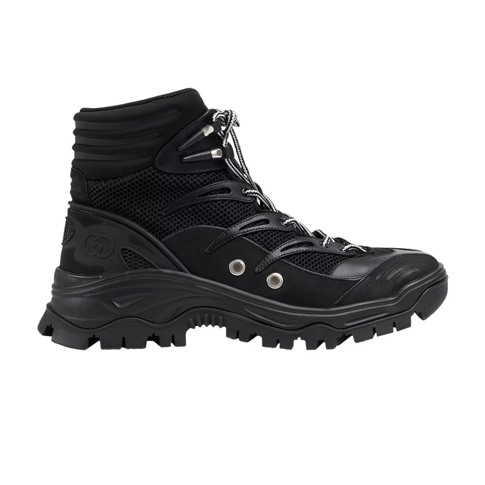 Gucci Lace Up Boot Black