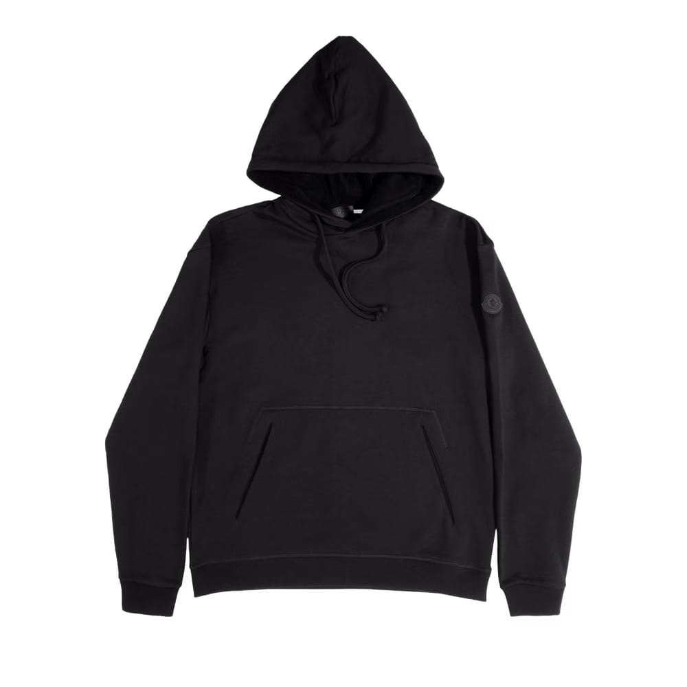 Moncler Plain Hoodie Black