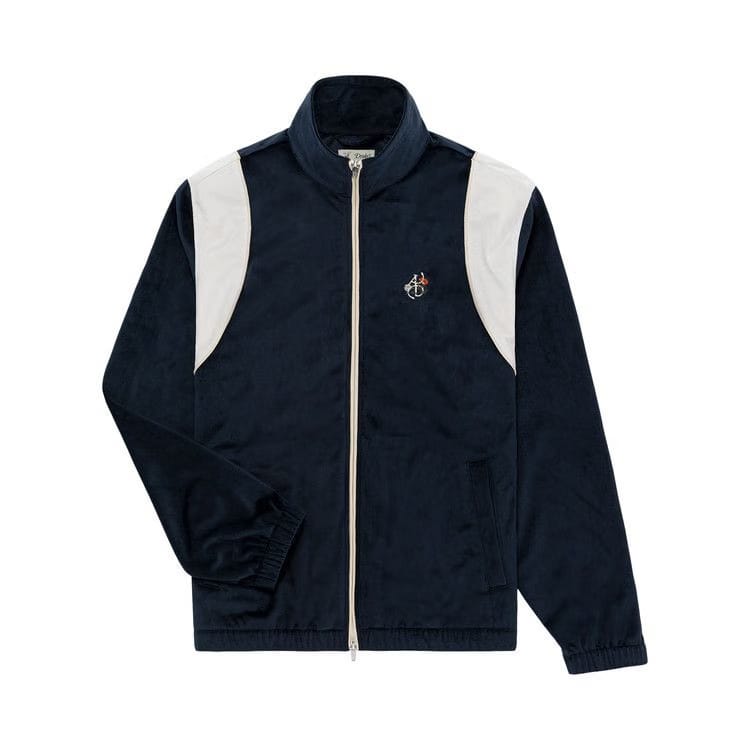 Aimé Leon Dore x Drake's Velvet Track Jacket Navy Blazer