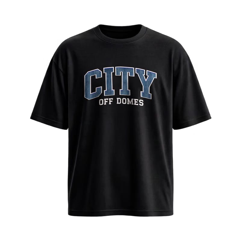 City Off Domes Blue City Black T-Shirt