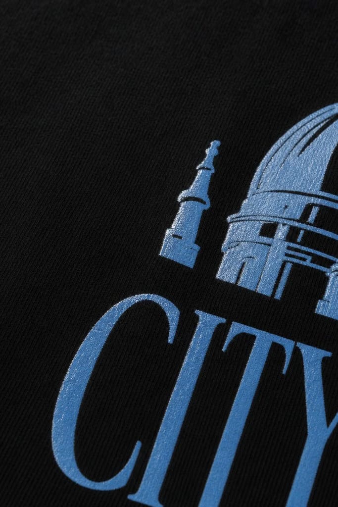 City Off Domes Blue City Black T-Shirt