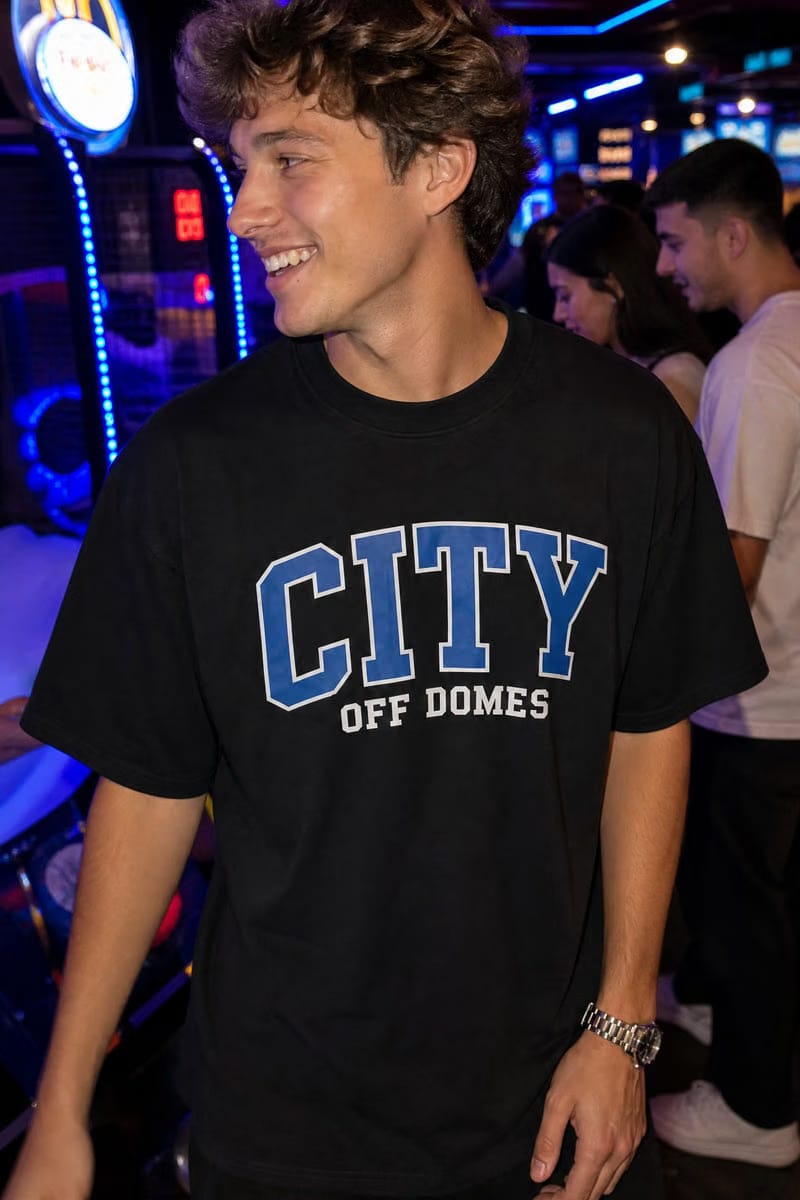 City Off Domes Blue City Black T-Shirt