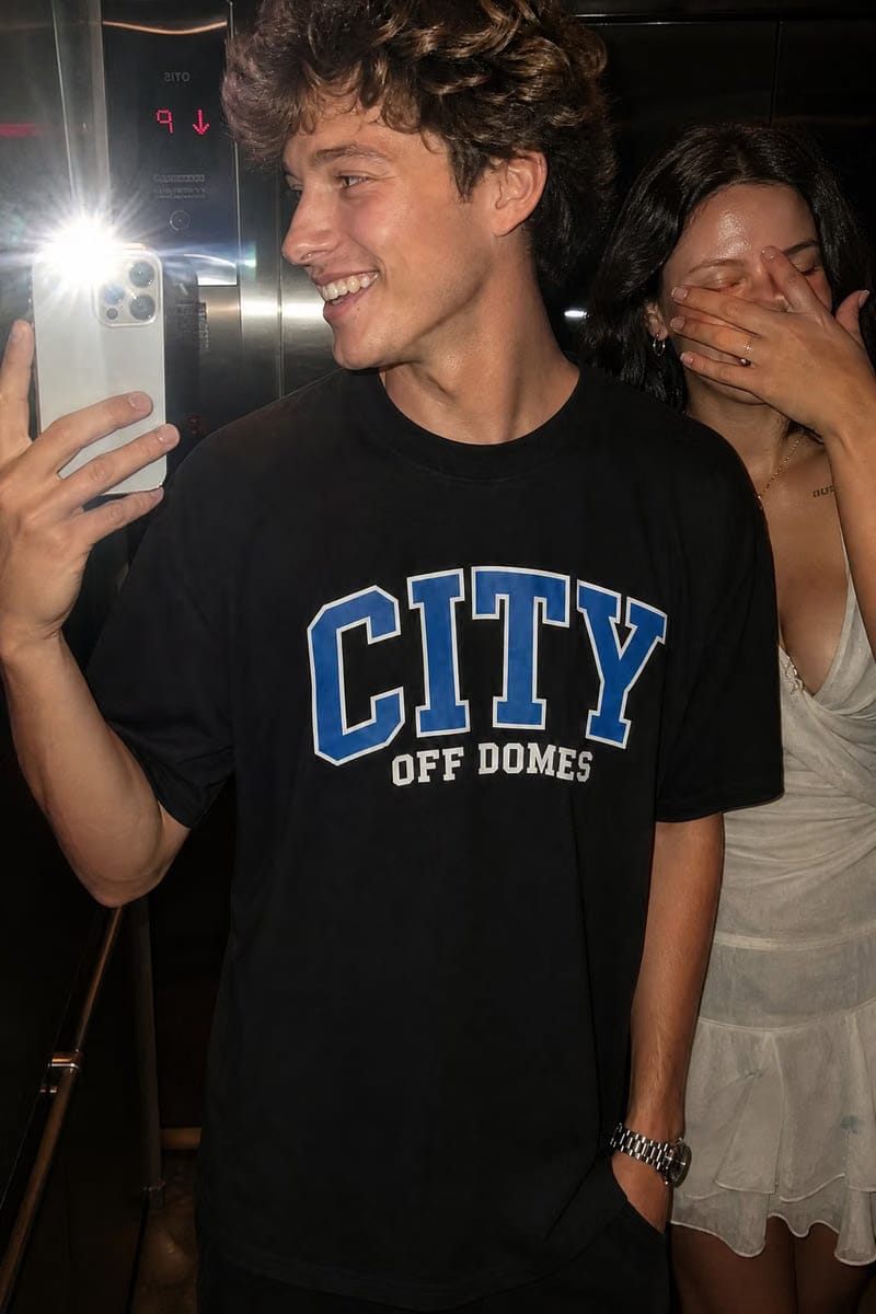 City Off Domes Blue City Black T-Shirt