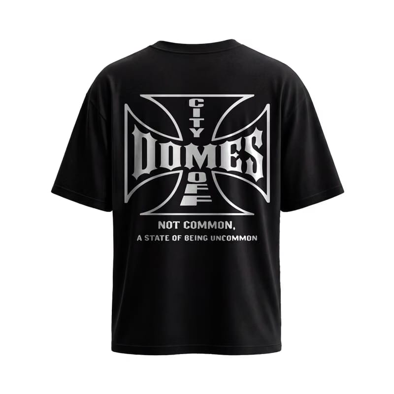 City Off Domes Not Common Black T-Shirt