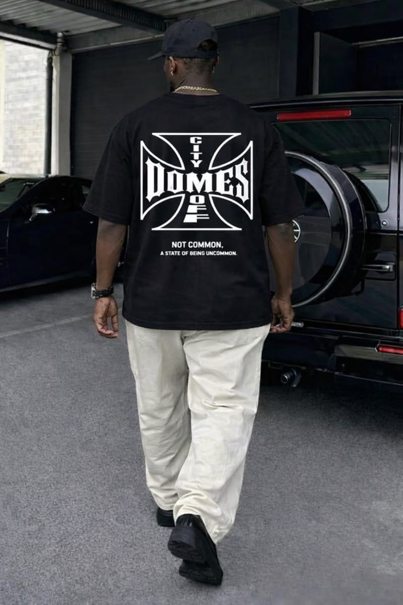 City Off Domes Not Common Black T-Shirt