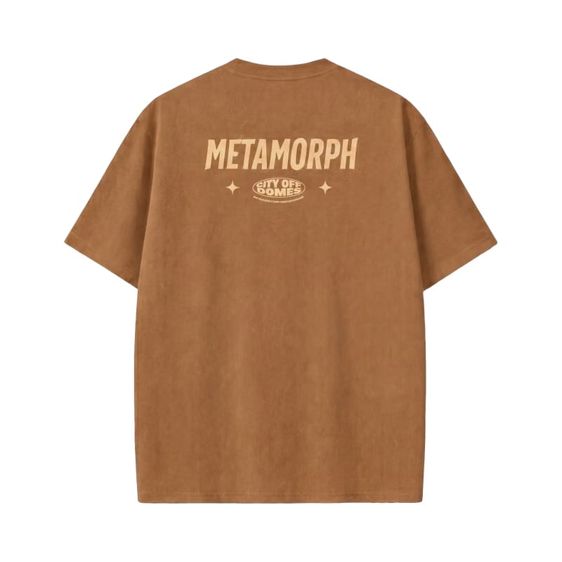 City Off Domes Red Butterfly Brown T-Shirt
