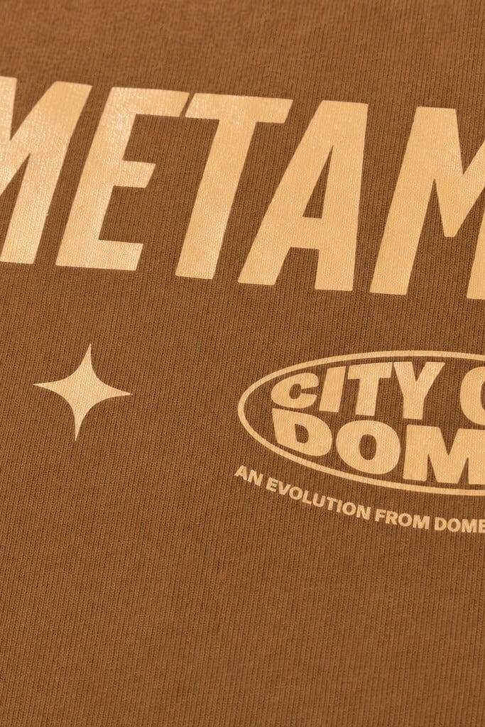 City Off Domes Red Butterfly Brown T-Shirt