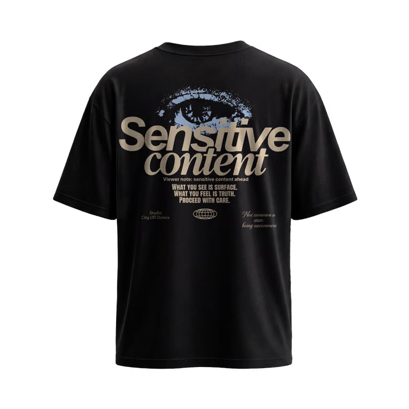 City Off Domes Senstive Content Black T-Shirt