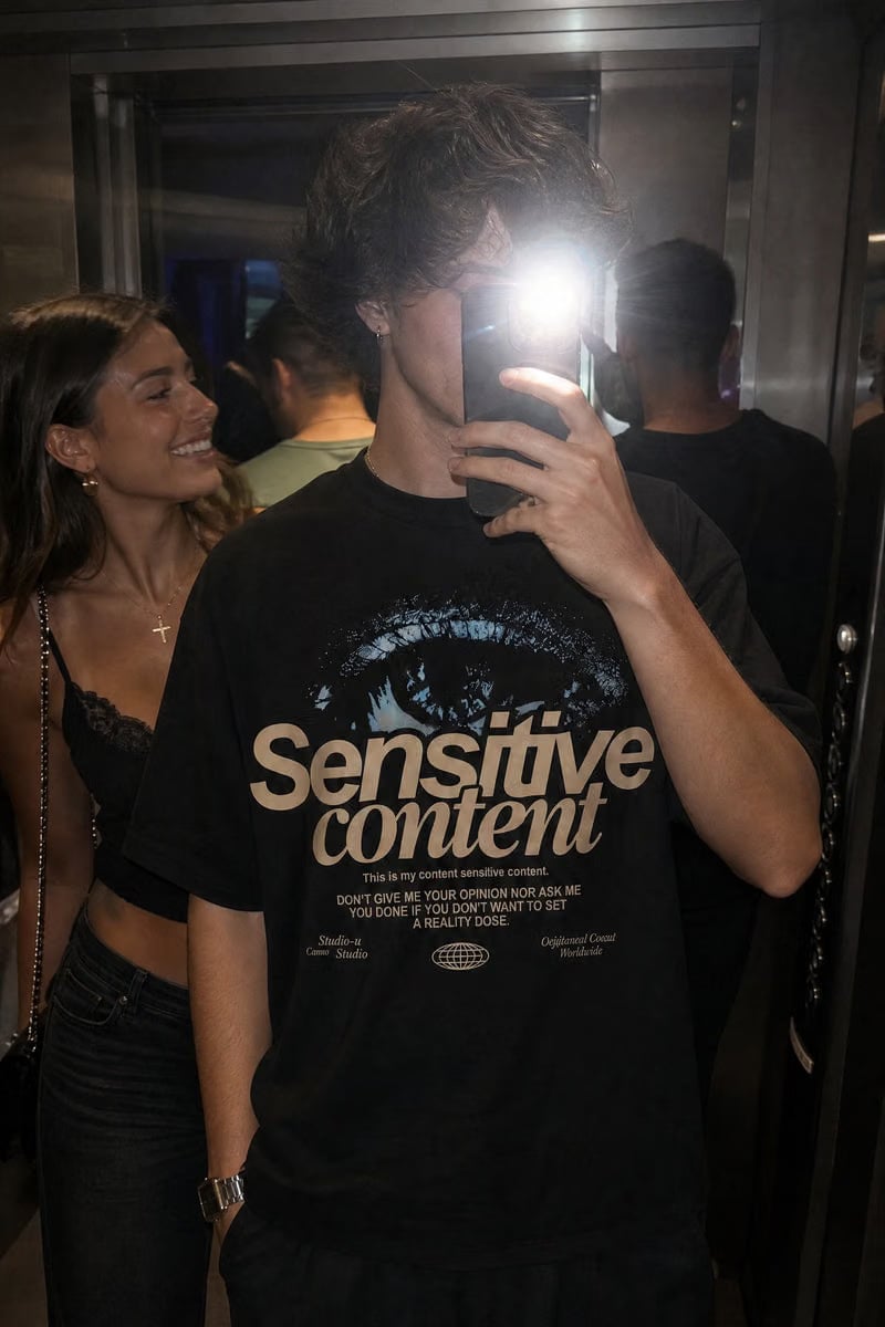 City Off Domes Senstive Content Black T-Shirt