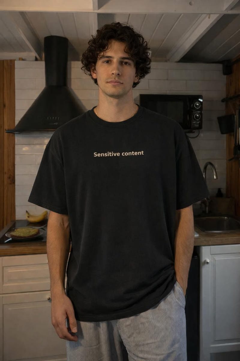 City Off Domes Senstive Content Black T-Shirt