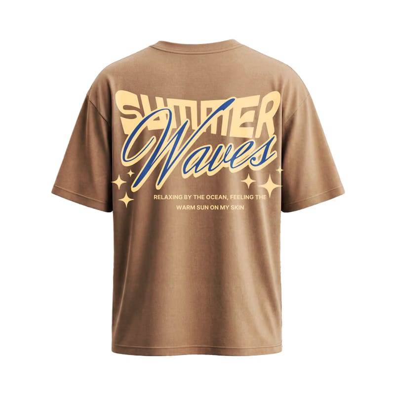 City Off Domes Summer Waves Brown T-Shirt