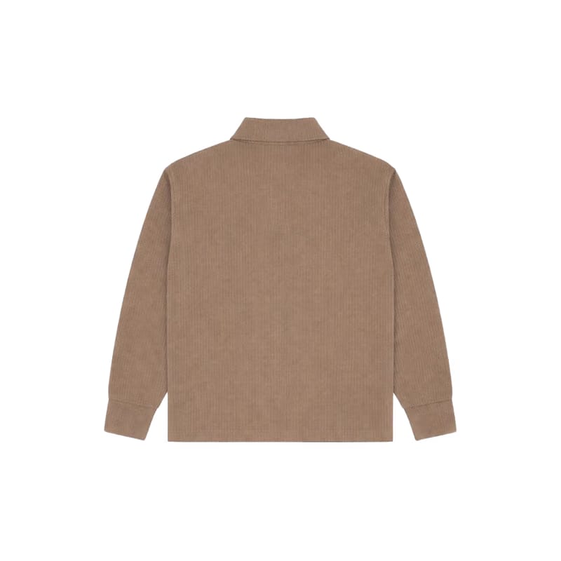 Brown Full Sleeves Quarter Zip