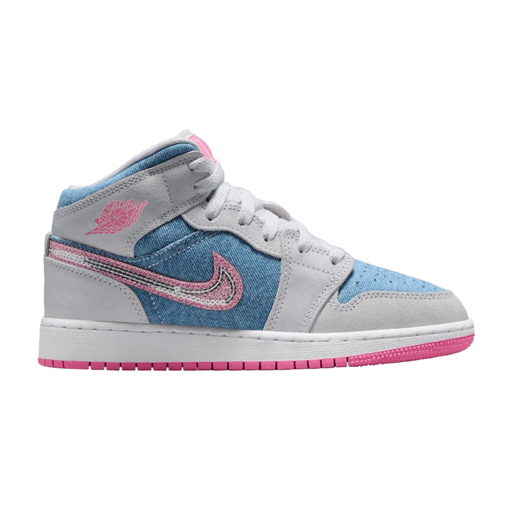 Air Jordan 1 Mid GS Denim Sequin