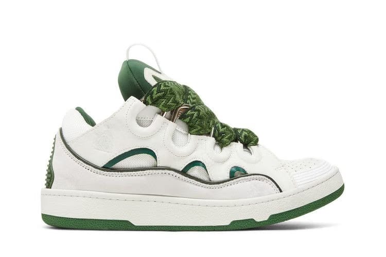 Lanvin Curb Sneakers White Khaki