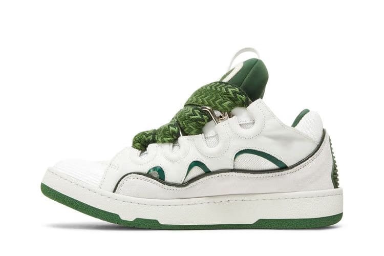 Lanvin Curb Sneakers White Khaki