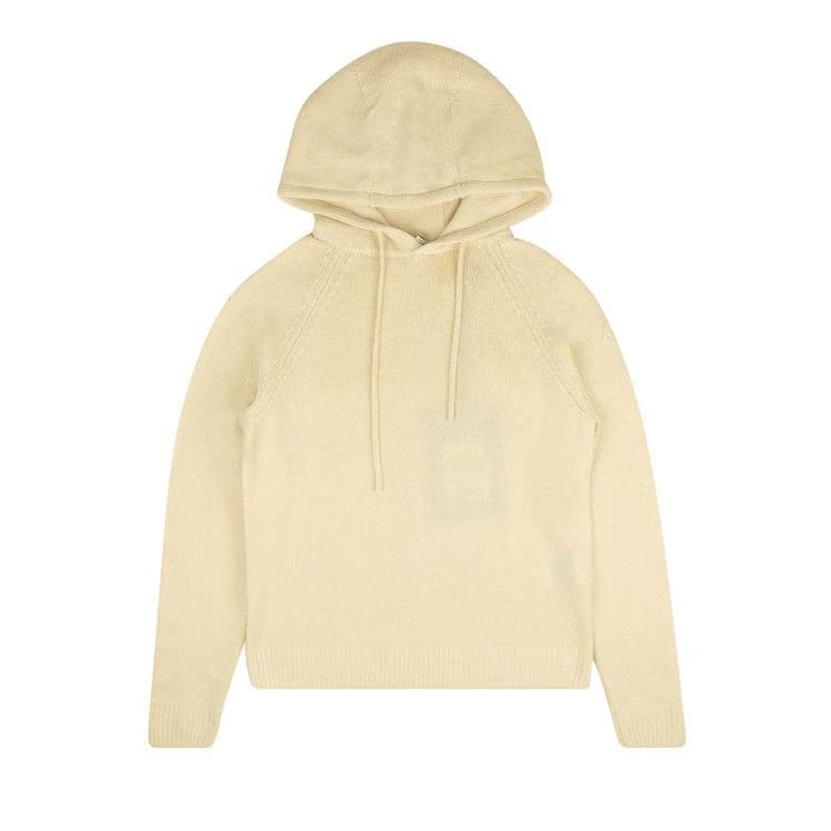 Moncler 1952 Full Zip Knit Hoodie Sweatshirt Cream