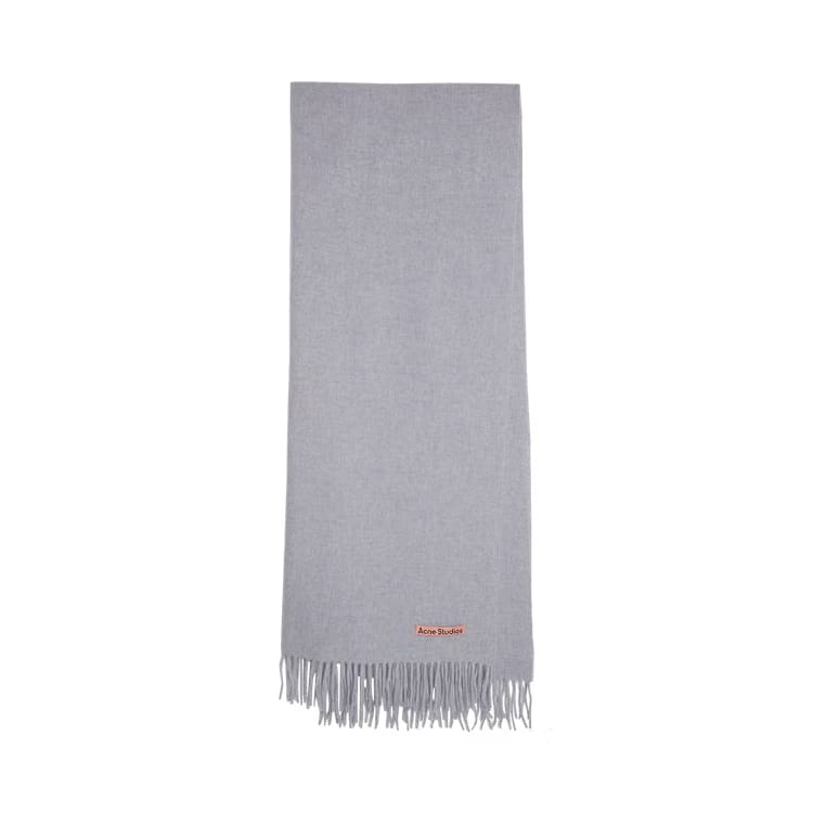 Acne Studios Fringe Wool Scarf Powder Blue Melange