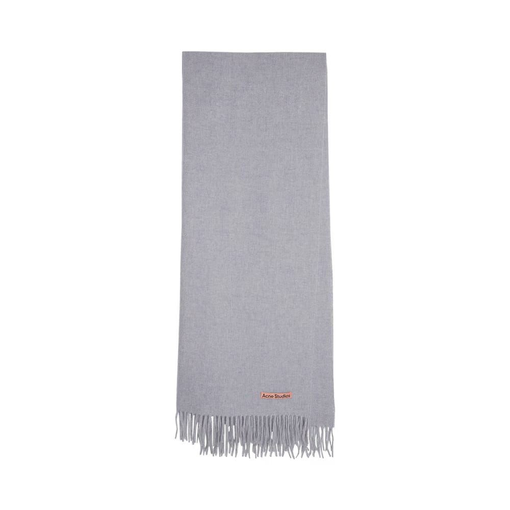Acne Studios Fringe Wool Scarf Powder Blue Melange