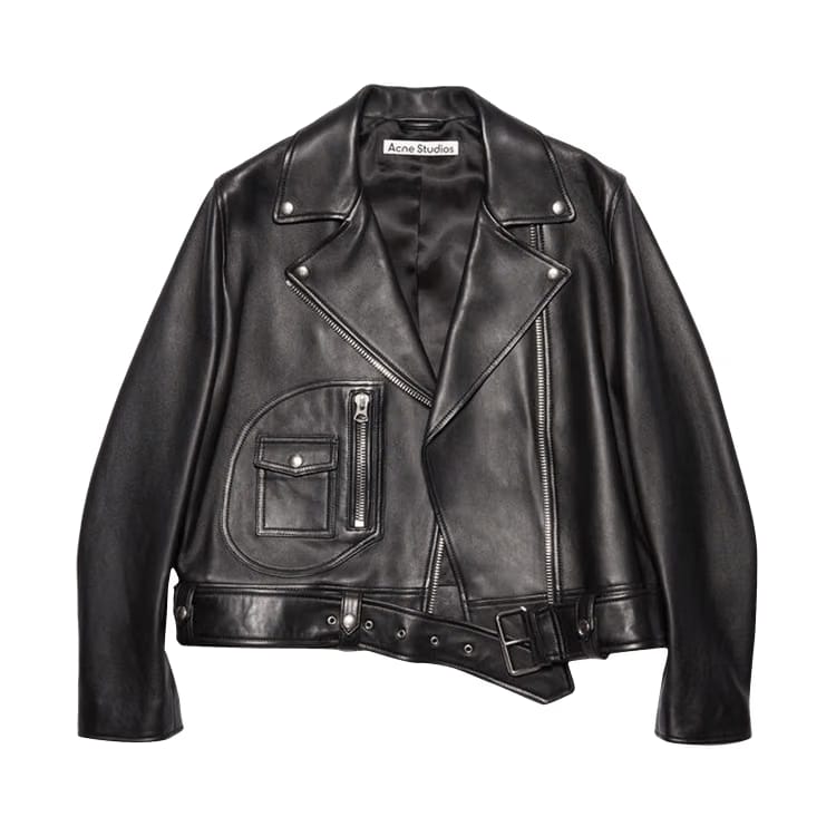 Acne Studios New Merlyn Leather Jacket Black