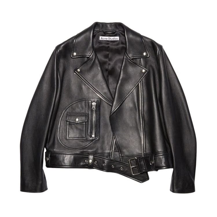 Acne Studios New Merlyn Leather Jacket Black