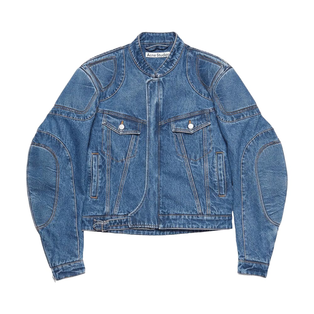 Acne Studios Denim Moto Jacket Blue