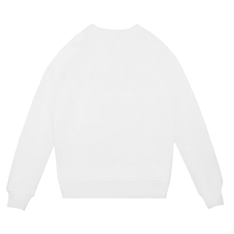 Balmain Logo Print Crewneck Sweatshirt White/Black
