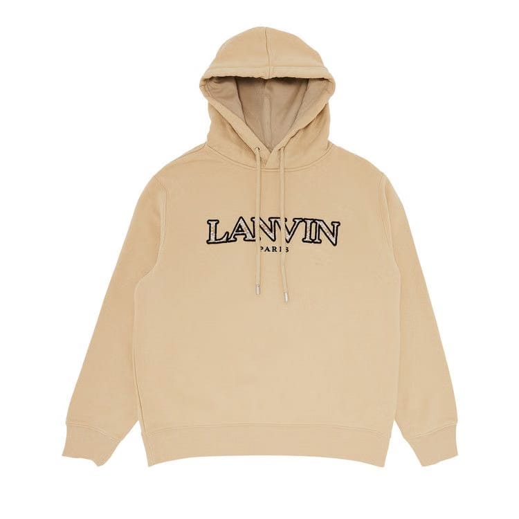 Lanvin Curb Emb Hoodie Sand