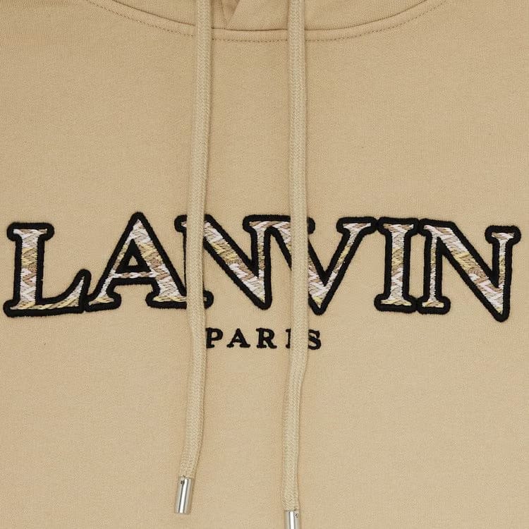 Lanvin Curb Emb Hoodie Sand