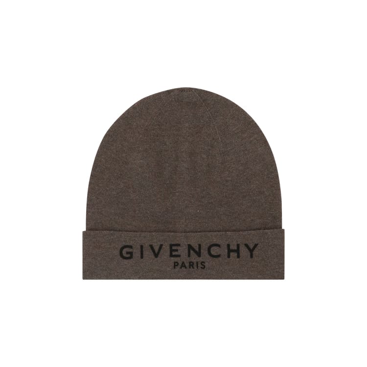 Givenchy Logo Knit Beanie Brown