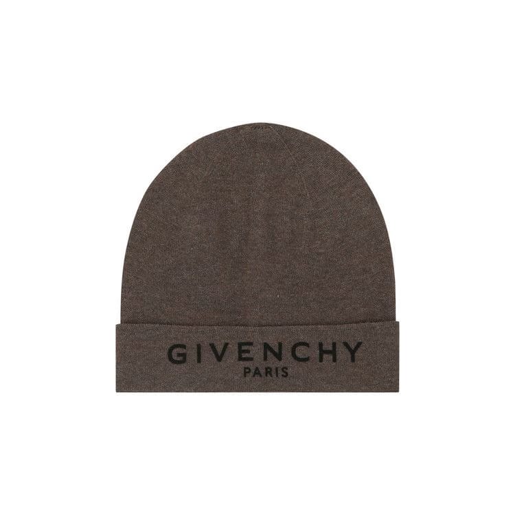 Givenchy Logo Knit Beanie Brown