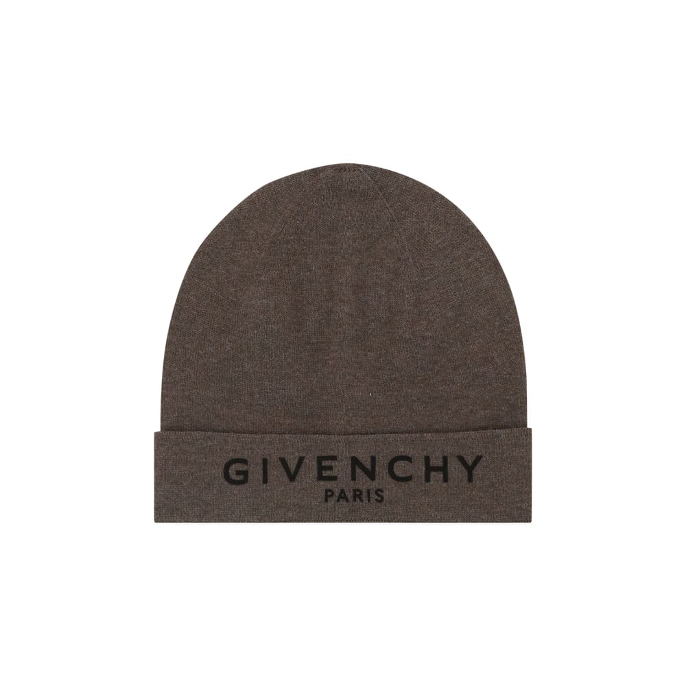 Givenchy Logo Knit Beanie Brown