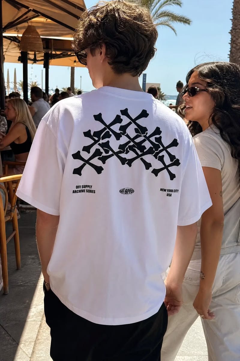 Off Supply Archive series Stacked Bones NYC Edit T-shirt