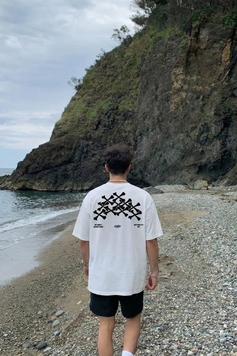 Off Supply Archive series Stacked Bones NYC Edit T-shirt