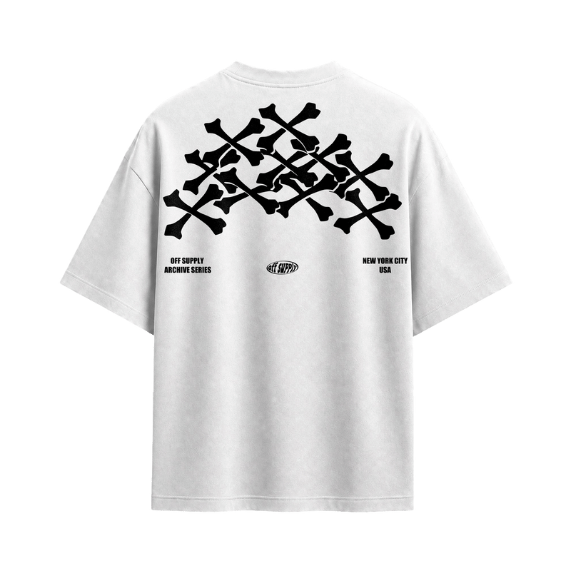 Off Supply Archive series Stacked Bones NYC Edit T-shirt