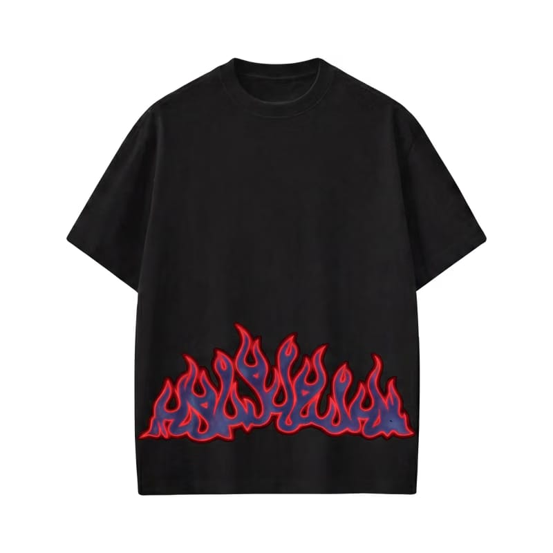 Off Supply Aurora Flames Statement T-shirt