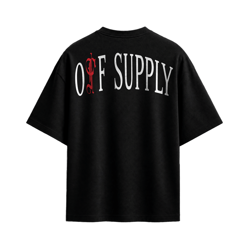 Off Supply Aurora Flames Statement T-shirt