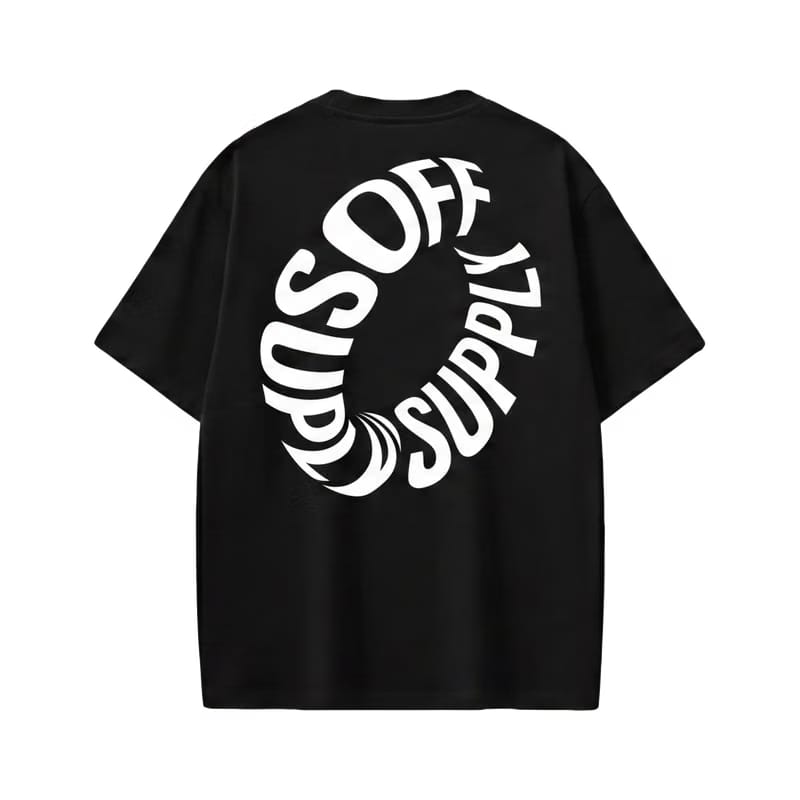 Off Supply Premium Heavyweight Graphic Black T-Shirt