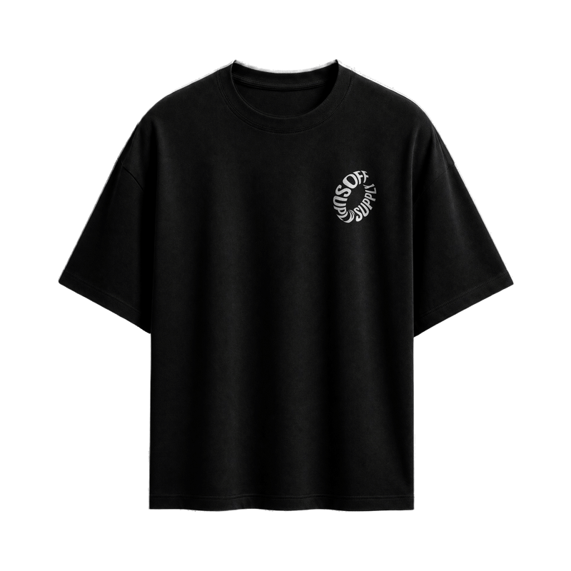 Off Supply Premium Heavyweight Graphic Black T-Shirt