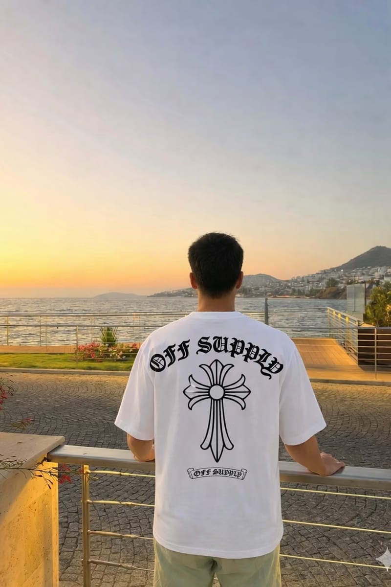 Off Supply Premium Ornate Cross T-Shirt