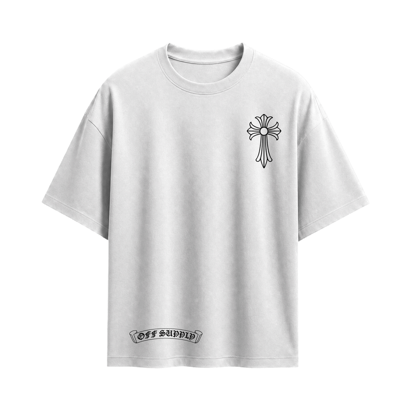 Off Supply Premium Ornate Cross T-Shirt
