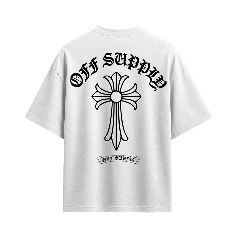 Off Supply Premium Ornate Cross T-Shirt