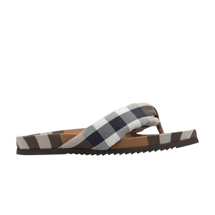 Burberry Thong Sandal Birch Brown Check
