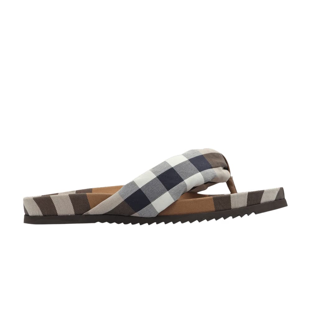 Burberry Thong Sandal Birch Brown Check
