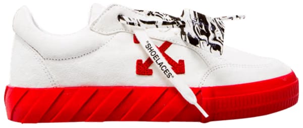 Off White Vulcanized Sneakers White Red