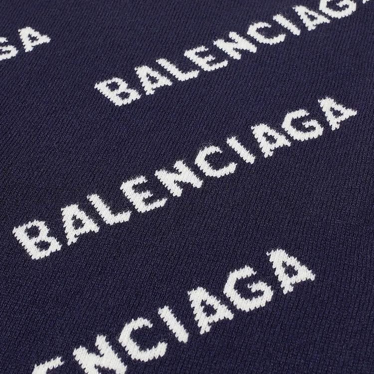 Balenciaga Allover Logo Crewneck Black/White